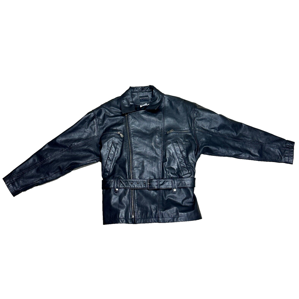 Black Leather Women's Blazer